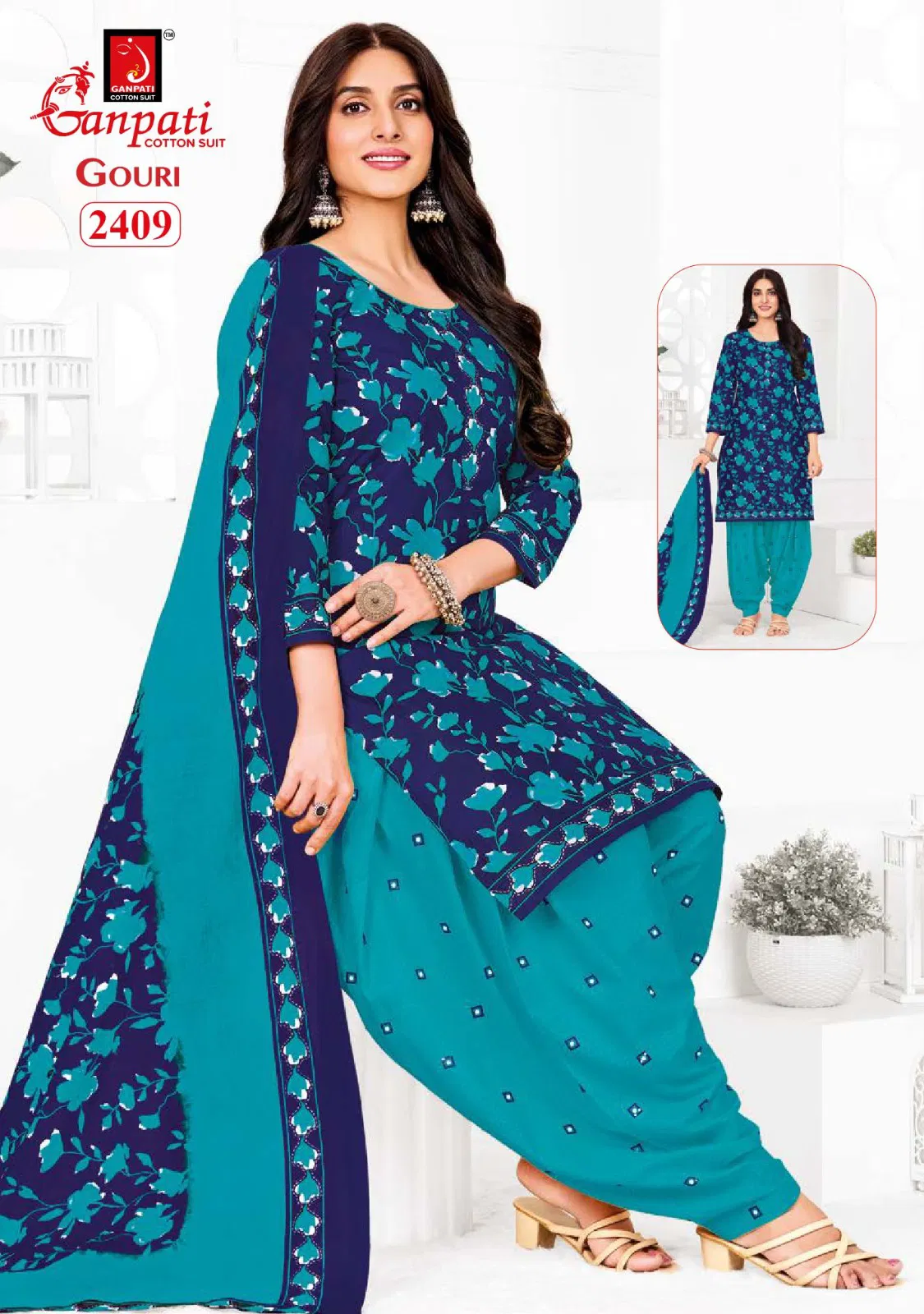 Gouri Vol 10 By Ganpati Heavy Cotton Printed Dress Material Wholesale Online